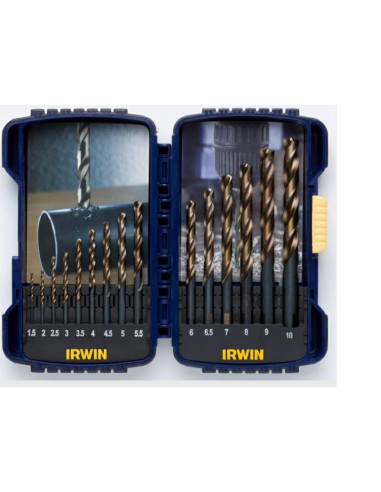 Irwin Zestaw 15Szt. Turbomax 1.5Mm, 2Mm, 2.5Mm, 3Mm, 3.5Mm, 4Mm, 4.5Mm, 5Mm, 5.5Mm, 6Mm, 6.5Mm, 7Mm, 8Mm, 9Mm, 10Mm