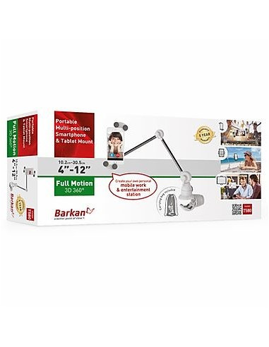 Barkan Mounting Systems T580 Uchwyt Uchwyt Pasywny Telefon Komórkowy/Smartfon, Tablet/Umpc Biały