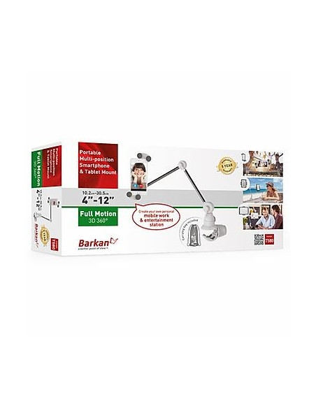 Barkan Mounting Systems T580 Uchwyt Uchwyt Pasywny Telefon Komórkowy/Smartfon, Tablet/Umpc Biały