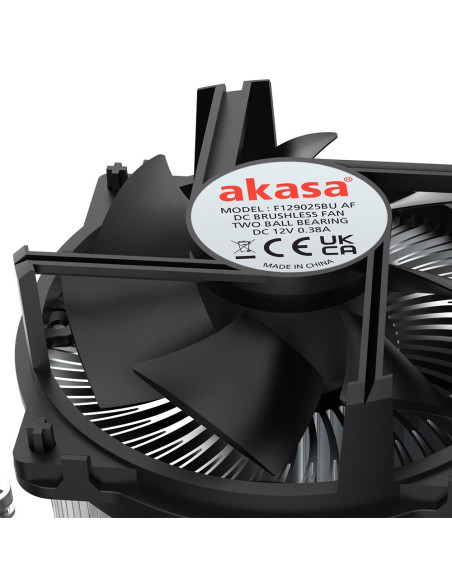 Akasa Intel Lga1700 Procesor Chłodnica Hybrydowa 9 Cm Aluminium, Czarny 1 Szt.