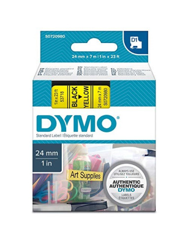 Dymo D1 - Standard Etykiety - Czarny Na Żółtym - 24Mm X 7M