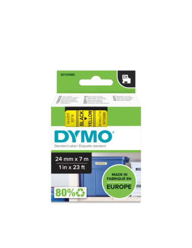 Dymo D1 - Standard Etykiety - Czarny Na Żółtym - 24Mm X 7M