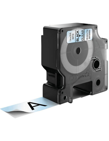 Dymo D1 - Standard Etykiety - Czarny Na Transparent - 24Mm X 7M