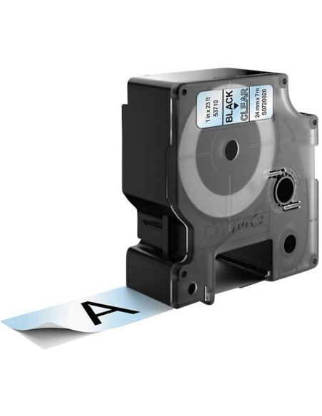 Dymo D1 - Standard Etykiety - Czarny Na Transparent - 24Mm X 7M