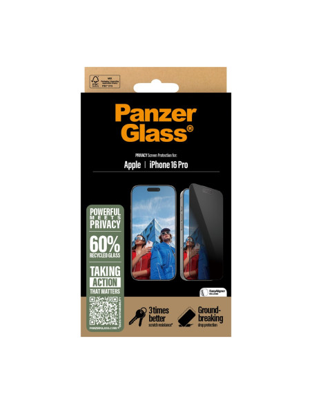 Panzerglass Pg Priv Scrn Iphone 16P 6.3Inch Uwf