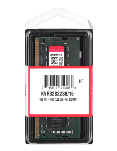 Kingston Ddr4 Sodimm 16Gb 3200Mhz Cl22 1Rx8