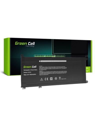 Green Cell Bateria De138 33Ydh Do Dell Inspiron G3 3579 3779 G5 5587 G7 7588 7577 7779 Latitude 3480 3490 3590 3400Mah 15.2V