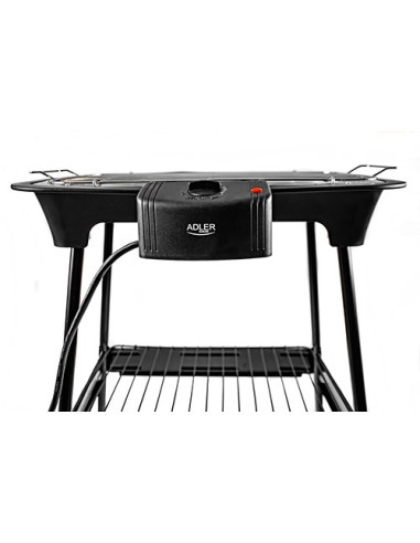 Adler Ad 6602 Gril Blad Prąd Elektryczny Czarny 2000 W