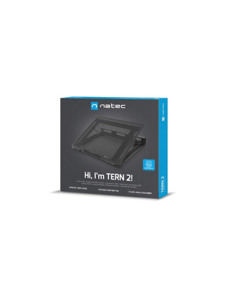 Natec Npl-2271 Stojak Na Laptop Podstawka Na Notebooka Czarny 43,9 Cm (17.3")