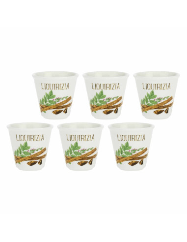 La Porcellana Bianca Liquorelli Zestaw 6 Kieliszków Na Likier Liquirizia 75 Ml