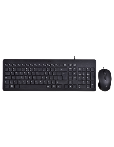 Zestaw Klawiatura + Mysz Hp 150 Wired Mouse And Keyboard Przewodowe Czarne 240J7Aa
