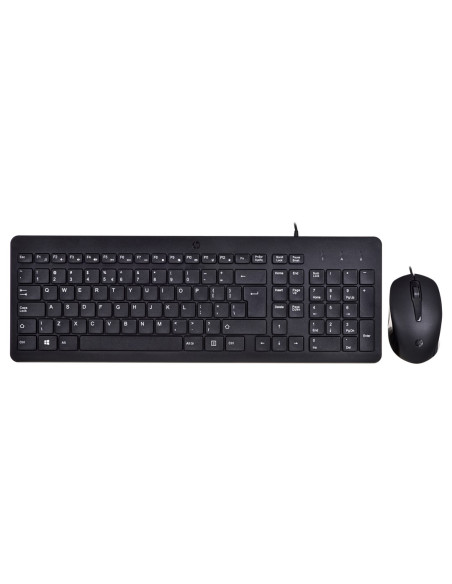 Zestaw Klawiatura + Mysz Hp 150 Wired Mouse And Keyboard Przewodowe Czarne 240J7Aa