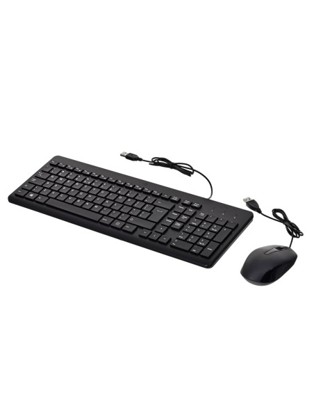 Zestaw Klawiatura + Mysz Hp 150 Wired Mouse And Keyboard Przewodowe Czarne 240J7Aa