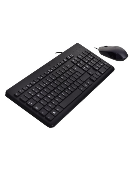 Zestaw Klawiatura + Mysz Hp 150 Wired Mouse And Keyboard Przewodowe Czarne 240J7Aa