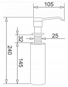 Dozownik Do Płynów Pyramis Dp-01 Volcano Czarny 028102701 2
