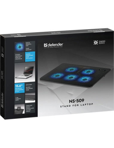 Defender Podstawka Chłodząca Pod Laptopa Ns-509 15.6" 5W 2Xusb 29509