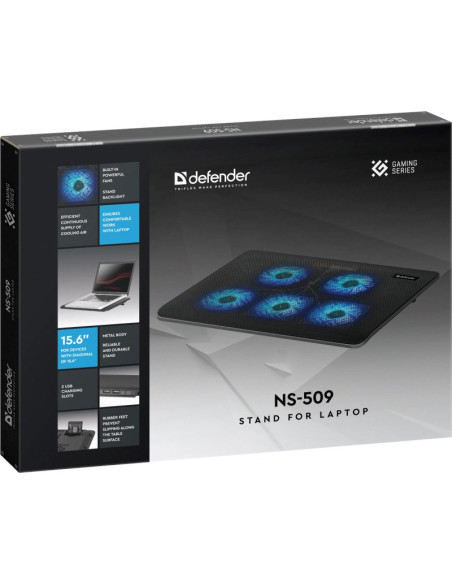 Defender Podstawka Chłodząca Pod Laptopa Ns-509 15.6" 5W 2Xusb 29509