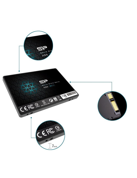 Dysk Ssd Silicon Power Ace A55 128Gb 2,5" Sata Iii 550/420 Mb/S (Sp128Gbss3A55S25)