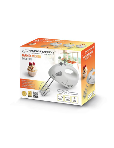 Esperanza Mikser Ręczny Muffin Szary 150W Ekm007We
