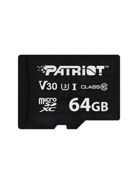 Patriot Vx Series 64Gb Microsdxc V30 Class 10 Uhs-I U3 4K Uhd Memory Card Psf64Gvx31Mcx