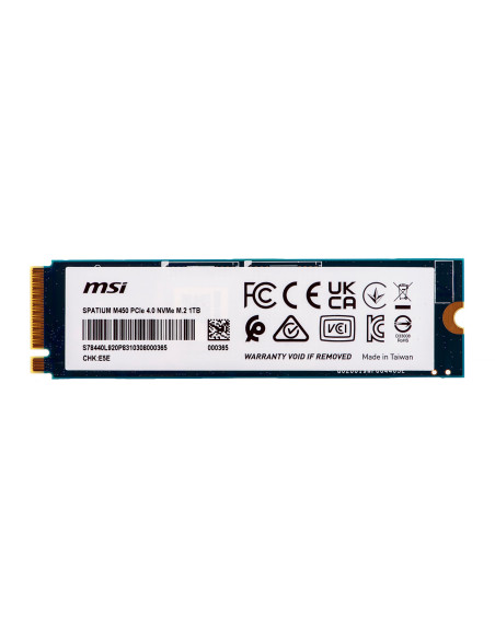 Dysk Ssd Msi Spatium M450 Pcie 4.0 Nvme M.2 1Tb V1