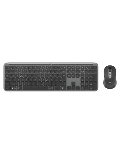Logitech Mk950 Signature For Business Klawiatura Dołączona Myszka Biuro Rf Wireless + Bluetooth Qwertz Niemiecki Grafitowy