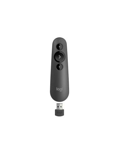 Wskaźnik Laserowy Logitech R500S (910-005843) Pilot Bezprzewodowy Bluetooth/Rf Grafitowy