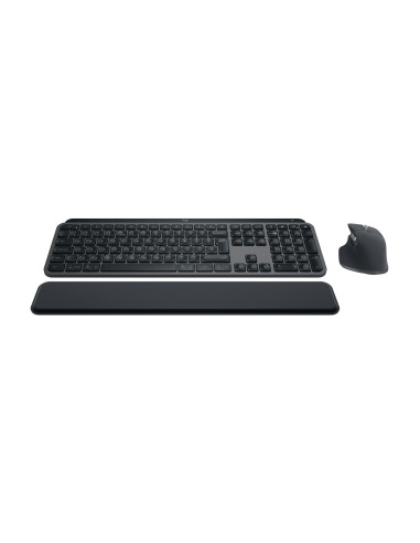 Logitech Mx Keys S Combo Klawiatura Dołączona Myszka Biuro Rf Wireless + Bluetooth Qwerty Amerykański Międzynarodowy Grafitowy