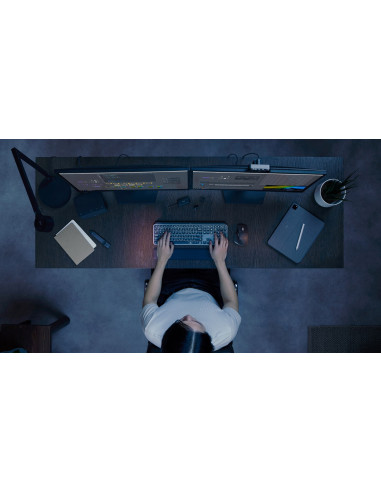 Logitech Mx Keys S Combo Klawiatura Dołączona Myszka Biuro Rf Wireless + Bluetooth Qwerty Amerykański Międzynarodowy Grafitowy