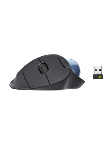 Logitech Ergo M575 For Business Myszka Biuro Po Prawej Stronie Rf Wireless + Bluetooth Manipulator Kulkowy 2000 Dpi