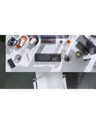 Logitech Mx Mechanical Klawiatura Biuro Rf Wireless + Bluetooth Qwertz Niemiecki Grafitowy, Szary