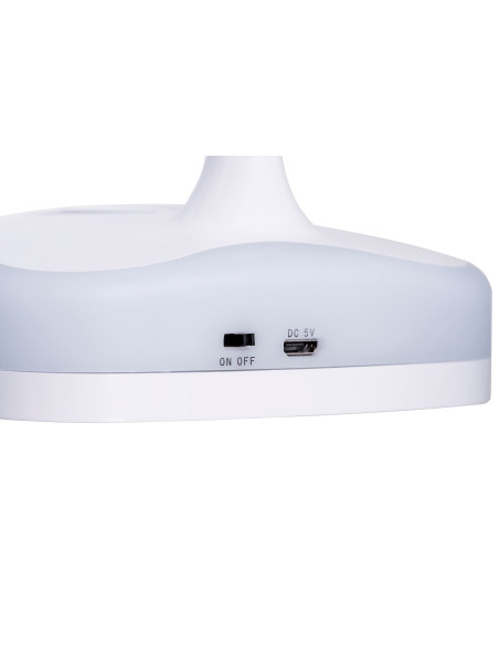 Nowoczesna Lampka Na Biurko Led Activejet Classic Plus Biała Z Funkcją Oświetlenia Nocnego