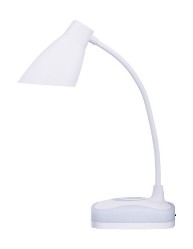 Nowoczesna Lampka Na Biurko Led Activejet Classic Plus Biała Z Funkcją Oświetlenia Nocnego