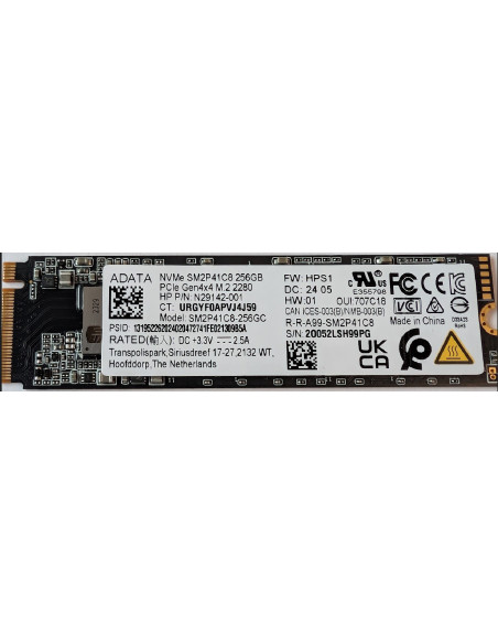 Dysk Ssd Adata 256Gb Nvme Pcie Gen4X4 M.2 2280 Sm2P41C8-256Gc