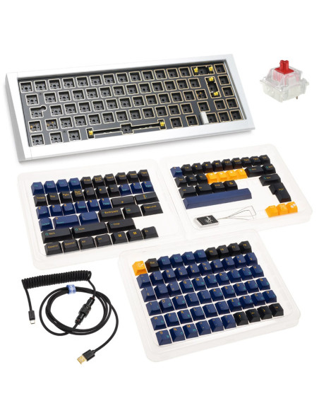 Klawiatura Do Gier Ducky Outlaw 65, Barebone — Srebrna (Ansi)