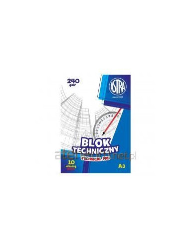 Blok Techniczny A3/10K 240G (10Szt) Astra