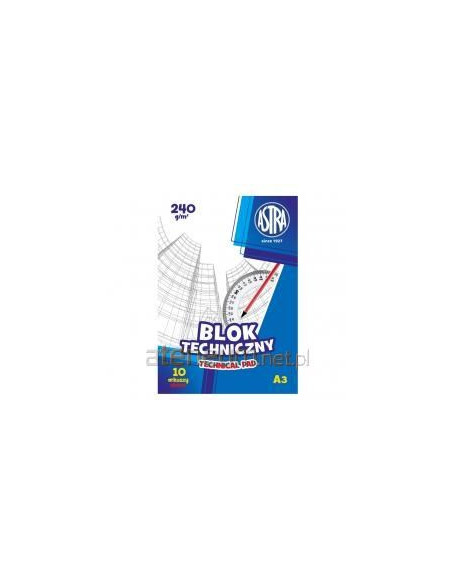 Blok Techniczny A3/10K 240G (10Szt) Astra