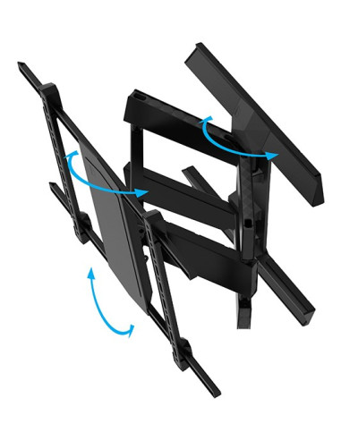 Uchwyt Ścienny Z Podwójnym Ramieniem Wspornikowym Do Płaskich Ekranów Z Funkcją Pochylania I Obrotu B-Tech Bt8227/B