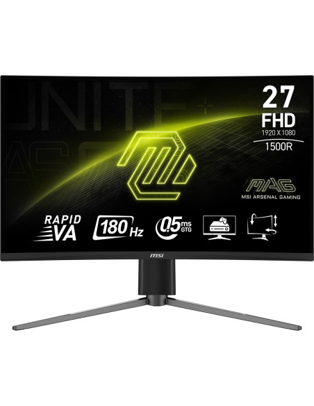 Msi Mag 27C6Pf Monitor Komputerowy 68,6 Cm (27") 1920 X 1080 Px Full Hd Czarny