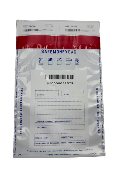 Safemoneybag Koperty Bezpiecznie Depozytowe Transparent B5 190X260+35 100 Szt