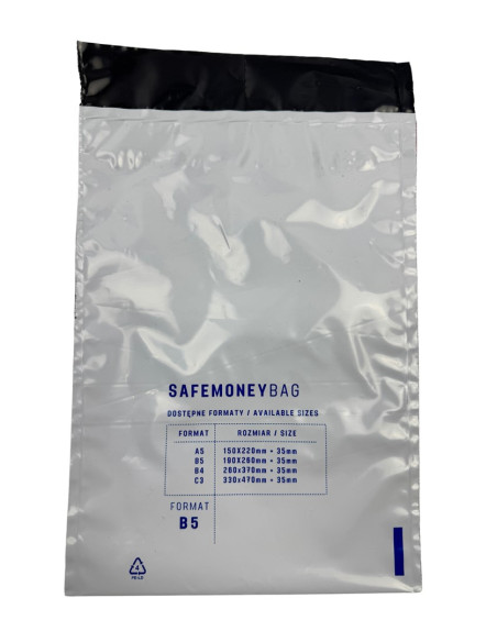 Safemoneybag Koperty Bezpiecznie Depozytowe Transparent B5 190X260+35 100 Szt