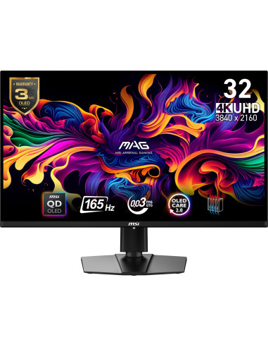 Msi Mag 321Up Qd-Oled Monitor Komputerowy 80 Cm (31.5") 3840 X 2160 Px 4K Ultra Hd Czarny