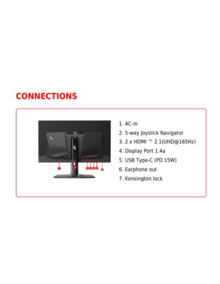 Msi Mag 321Up Qd-Oled Monitor Komputerowy 80 Cm (31.5") 3840 X 2160 Px 4K Ultra Hd Czarny