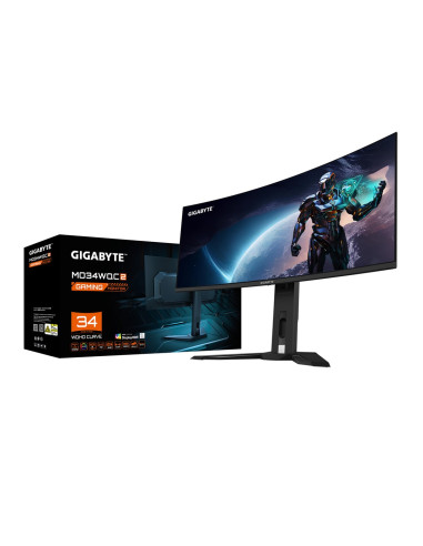 Gigabyte Mo34Wqc2 Monitor Komputerowy 86,4 Cm (34") 3440 X 1440 Px Wide Quad Hd Oled Czarny