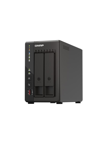 Qnap Ts-253E-8G, Tower, 2 X 2.5"/3.5" Sata, Intel Celeron J6412 4C/4T, 8 Gb Ddr4 Onboard Not Expandable, 2 X 2.5Gbe, External Ad