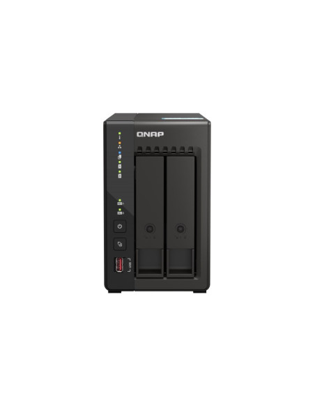 Qnap Ts-253E-8G, Tower, 2 X 2.5"/3.5" Sata, Intel Celeron J6412 4C/4T, 8 Gb Ddr4 Onboard Not Expandable, 2 X 2.5Gbe, External Ad