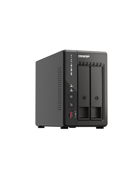 Qnap Ts-253E-8G, Tower, 2 X 2.5"/3.5" Sata, Intel Celeron J6412 4C/4T, 8 Gb Ddr4 Onboard Not Expandable, 2 X 2.5Gbe, External Ad