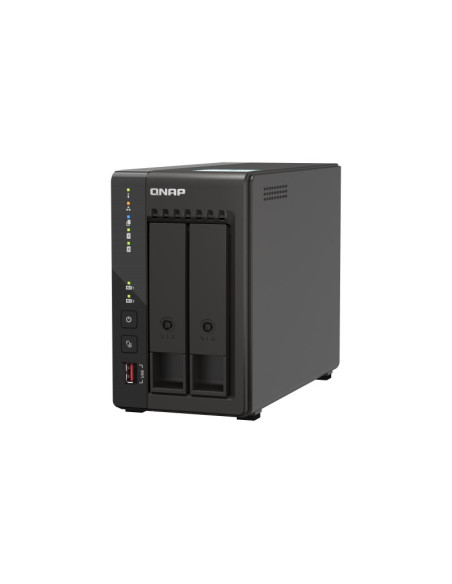 Qnap Ts-253E-8G, Tower, 2 X 2.5"/3.5" Sata, Intel Celeron J6412 4C/4T, 8 Gb Ddr4 Onboard Not Expandable, 2 X 2.5Gbe, External Ad