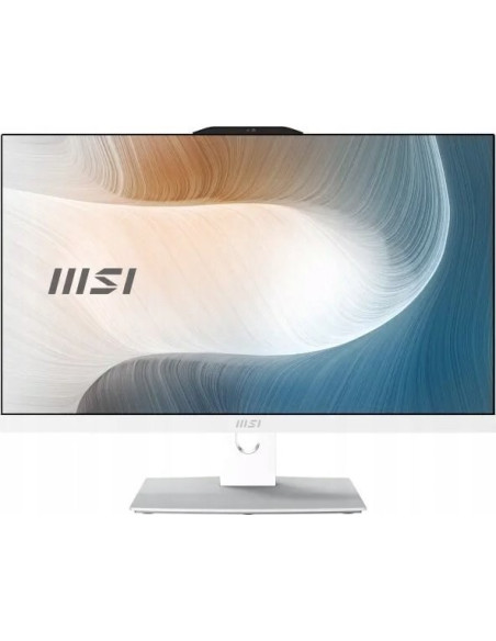 Msi Aio Modern Am242P 12M-1249Xeu I3-1215U 23.8" Ips Led Fhd Non-Touch Anti-Glare 8Gb Ssd512Gb M.2 Ax211 Wifi 6E Noos White