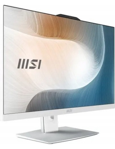 Msi Aio Modern Am242P 12M-1249Xeu I3-1215U 23.8" Ips Led Fhd Non-Touch Anti-Glare 8Gb Ssd512Gb M.2 Ax211 Wifi 6E Noos White